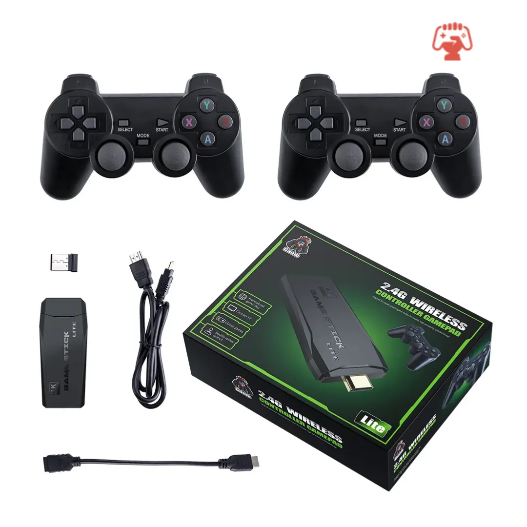 M8 HDMI Game Stick Lite Console 2.4G Wireless Controllers 4K Video Game Retro Box