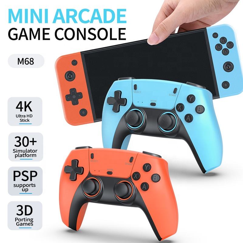 M68 Retro Video Game Console Portable Mini Game Stick 3D Arcade 20000+ Games