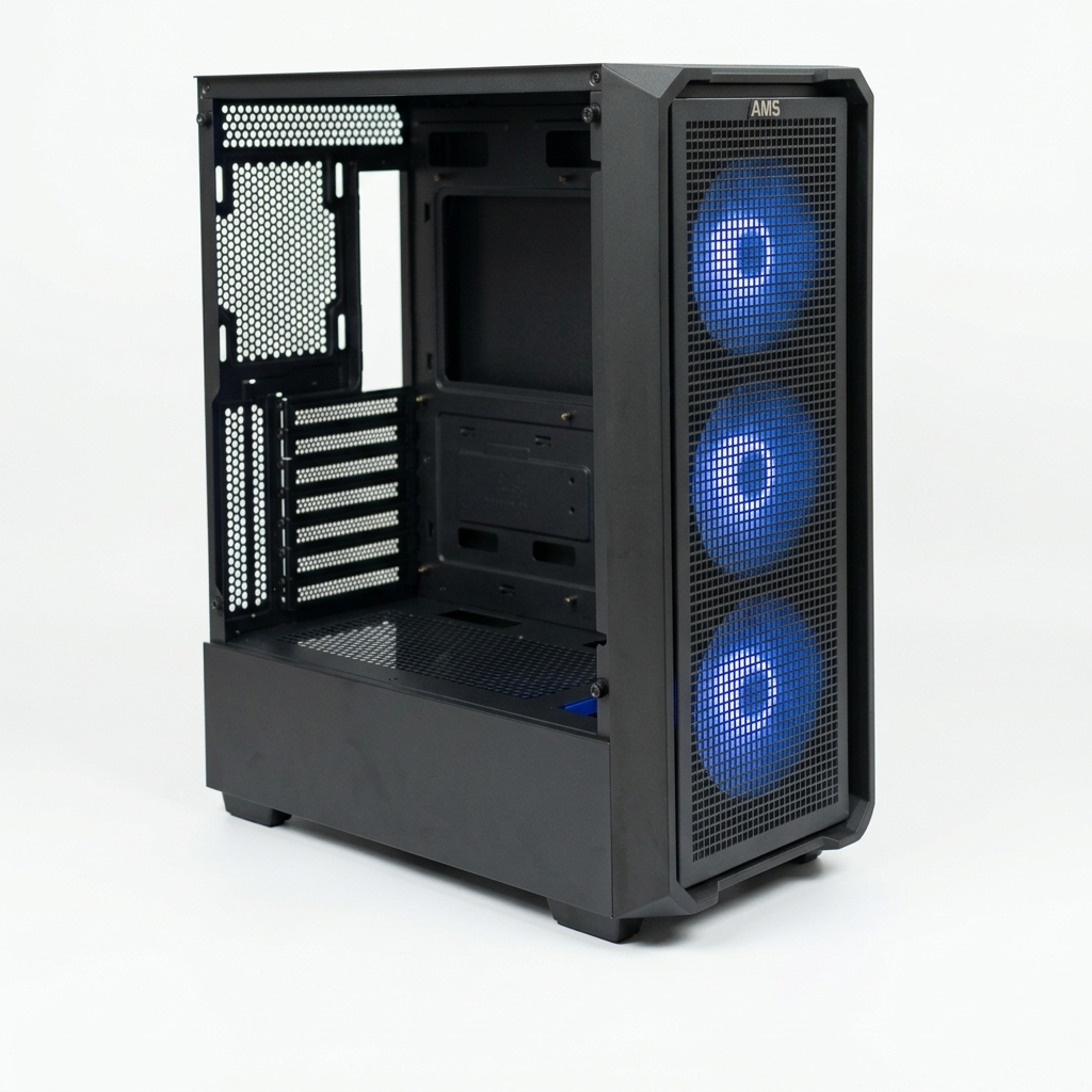 AMS Ironshell ATX Black Case