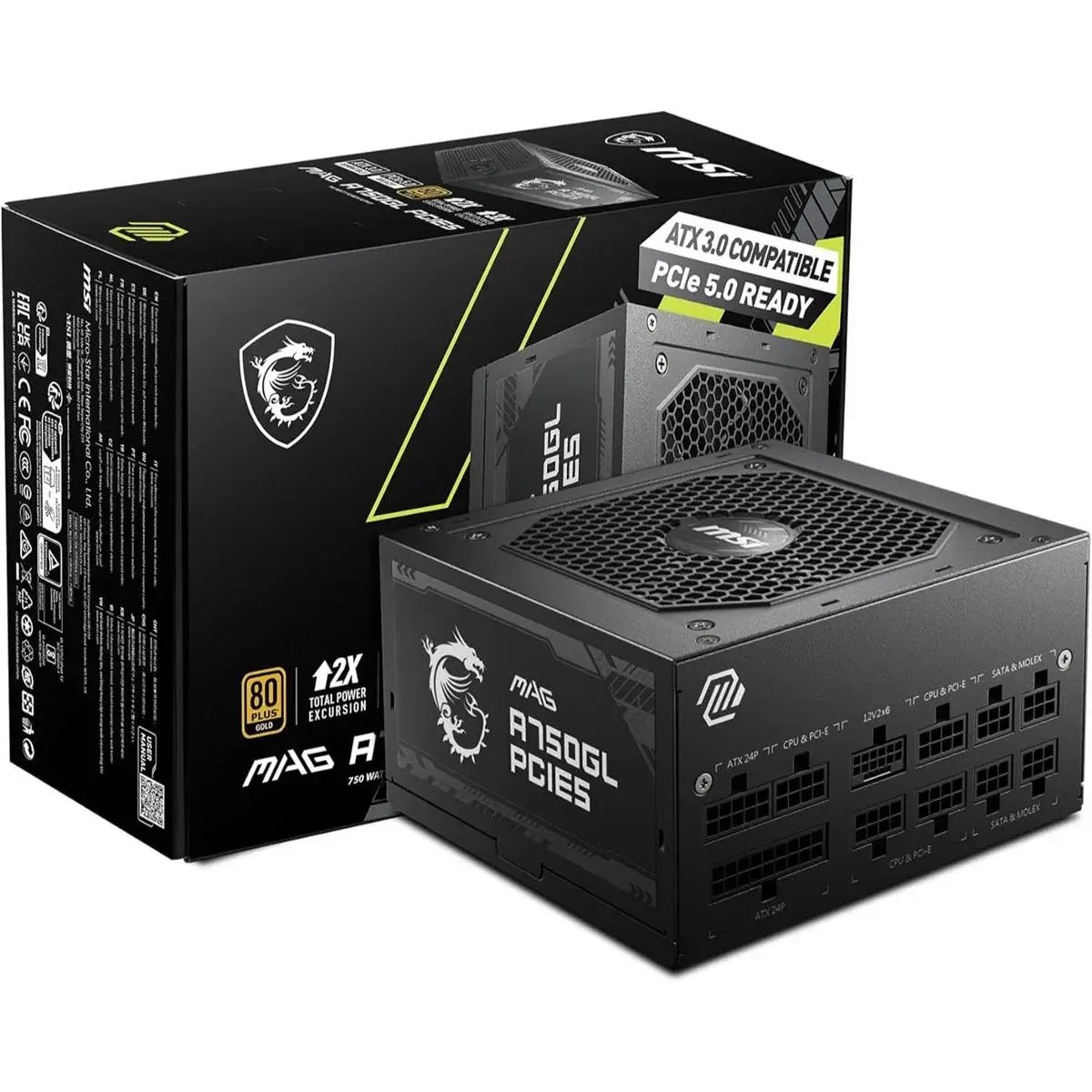 MSI MAG A750GL PCIE5 750W | 80 PLUS Gold